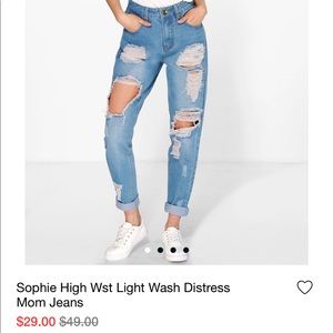 High waisted mom jeans